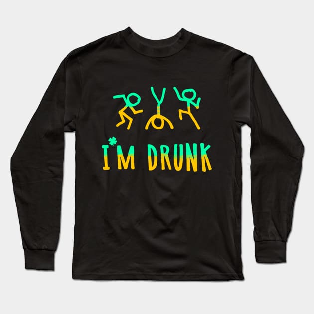 Drunk Long Sleeve T-Shirt by ZlaGo